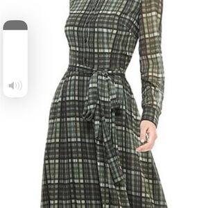 Gal Meets Glam Jessie Dress Green Plaid